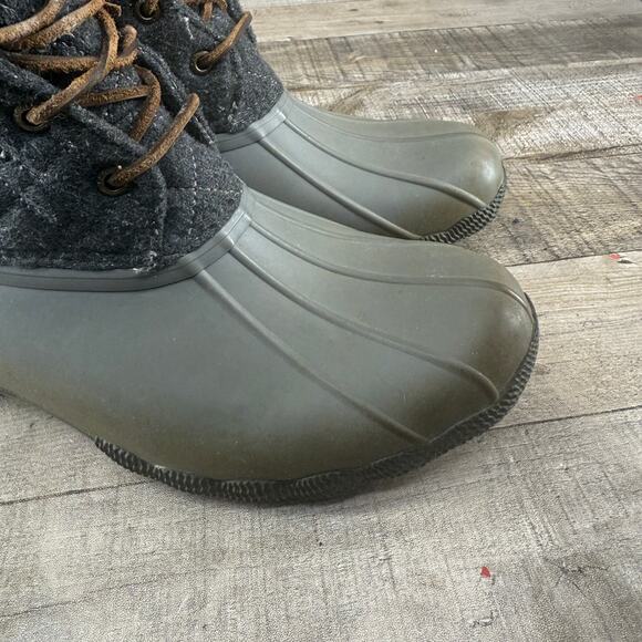 Sperry Womens Waterproof Emboss Wool Duck Boots Rain Snow Size 9M - Picture 4 of 16